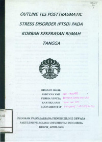 Outline Tes Posttraumatic Stress Disorder (PTSD) Pada Korban Kekerasan Rumah Tangga