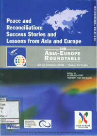 International Relation:peace and Reconciliation: Success Stories and Lessons from Asia and Europe