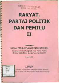 Rakyat, Partai Politik Dan Pemilu II