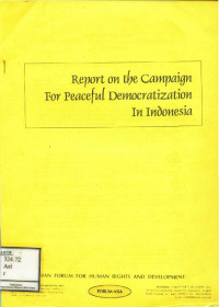 Image of Report on the campaign for peaceful democratization in indonesia