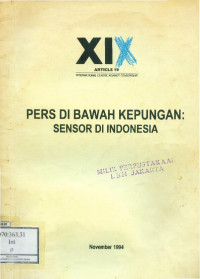 Image of Pers Di Bawah Kepungan: Sensor di Indonesia