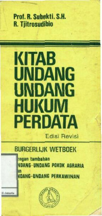 Image of Kitab Undang-undang Hukum Perdata=Burgelijk wetboek