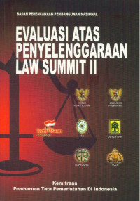 Evaluasi Atas Penyelenggaraan Law Summit II 16 Oktober 2002