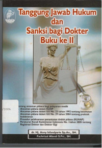Image of Tanggungjawab Hukum dan Sanksi Bagi Dokter: Buku ke 2
